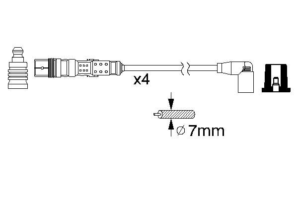 0 986 356 331 Bosch fios de alta voltagem, kit