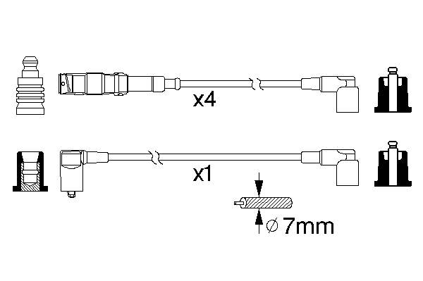 Fios de alta voltagem, kit para Mercedes E (C123)