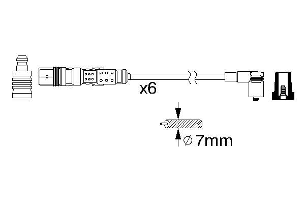 986356347 Bosch fios de alta voltagem, kit