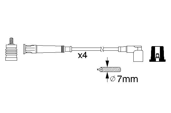 0 986 356 361 Bosch fios de alta voltagem, kit