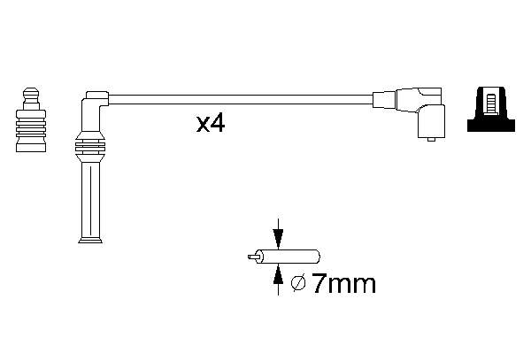 0986356708 Bosch fios de alta voltagem, kit