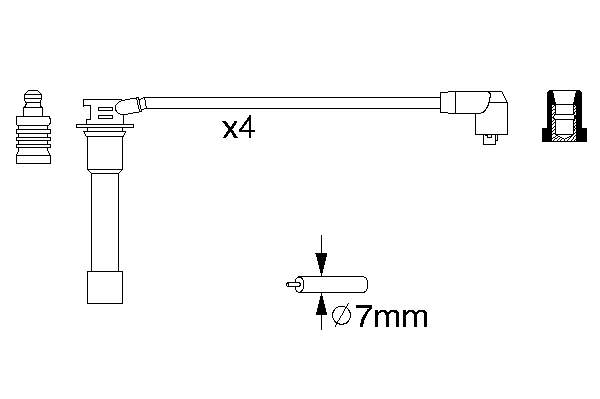 0 986 356 742 Bosch fios de alta voltagem, kit