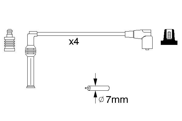 0986356778 Bosch fios de alta voltagem, kit