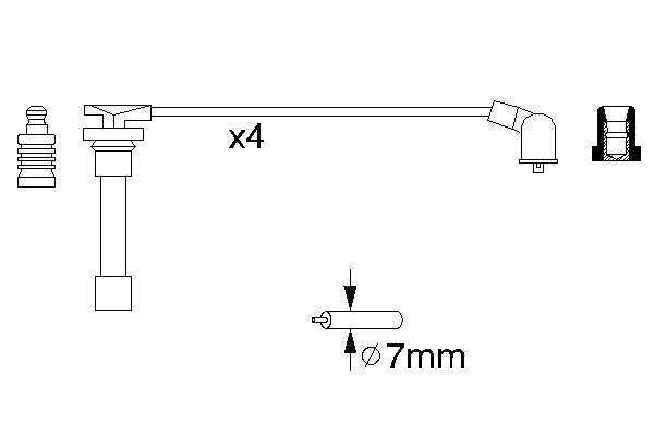 0986356793 Bosch fios de alta voltagem, kit