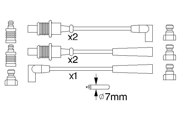 0 986 356 794 Bosch fios de alta voltagem, kit