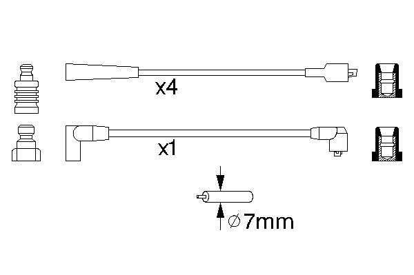 0986356798 Bosch fios de alta voltagem, kit