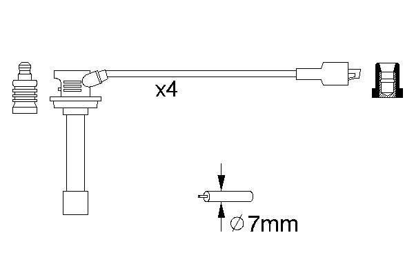 0986356810 Bosch fios de alta voltagem, kit