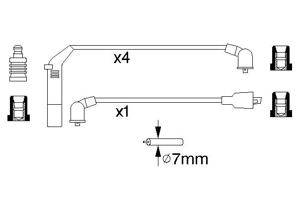 0986356813 Bosch fios de alta voltagem, kit