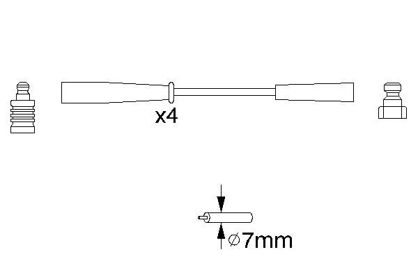 0986356817 Bosch fios de alta voltagem, kit