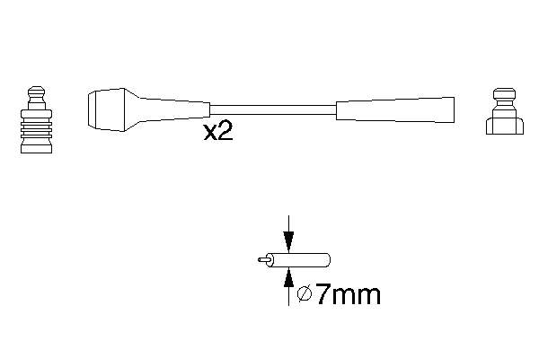 0986356827 Bosch fios de alta voltagem, kit