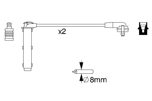 Fios de alta voltagem, kit para Ford Transit (V184/5)