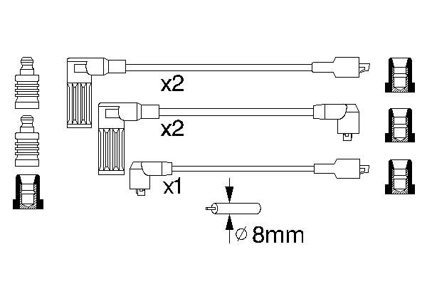 0986356846 Bosch fios de alta voltagem, kit