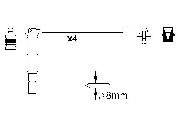 6609875 Ford fios de alta voltagem, kit