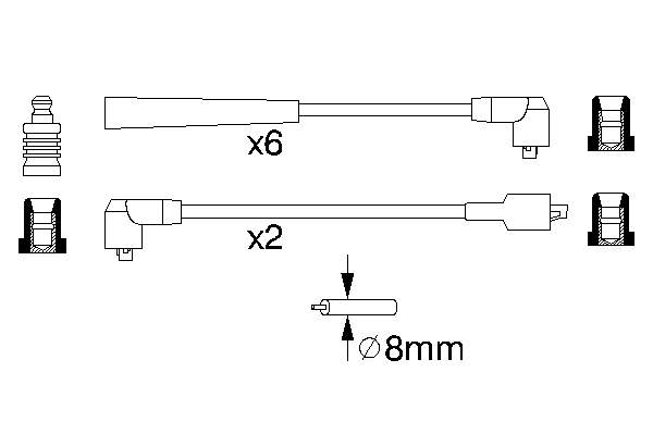 0 986 356 858 Bosch fios de alta voltagem, kit