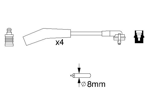 CLS033 Champion fios de alta voltagem, kit