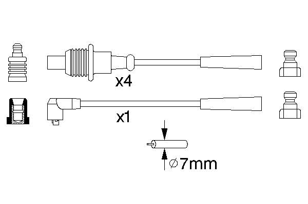 0 986 356 863 Bosch fios de alta voltagem, kit