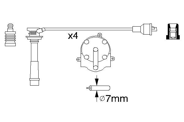 986356953 Bosch fios de alta voltagem, kit