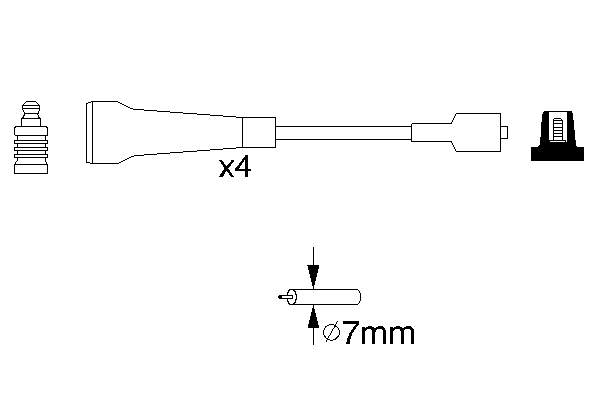 0 986 356 967 Bosch fios de alta voltagem, kit