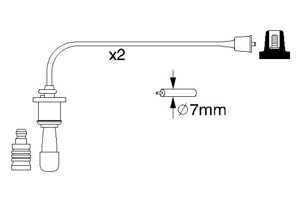 0986356991 Bosch fios de alta voltagem, kit