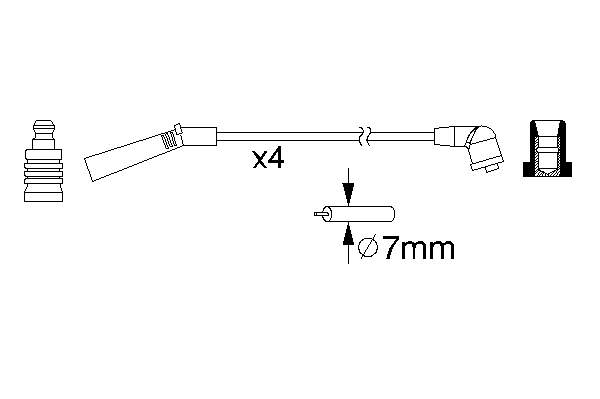 0986357093 Bosch fios de alta voltagem, kit