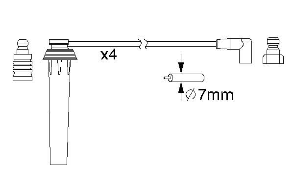 05072488AA Chrysler fios de alta voltagem, kit