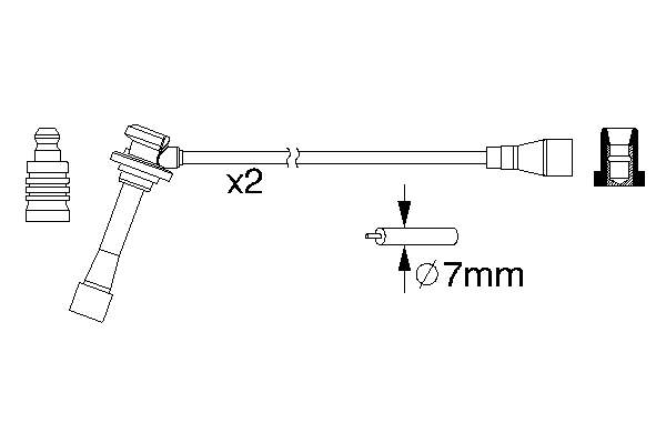 0986357203 Bosch fios de alta voltagem, kit