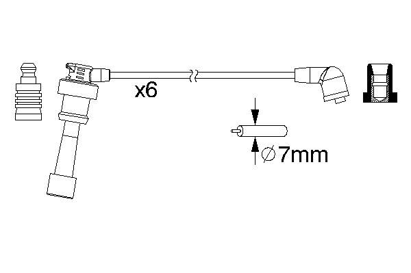 0986357218 Bosch fios de alta voltagem, kit