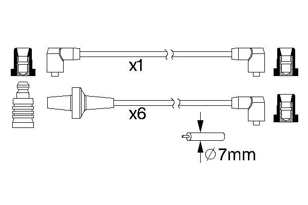 270525 Volvo fios de alta voltagem, kit