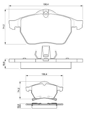 93173734 Opel sapatas do freio dianteiras de disco