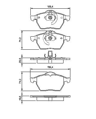 Передние тормозные колодки 0986424676 Bosch