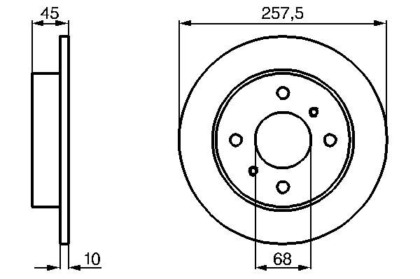 Disco do freio traseiro Nissan Almera 2 N16