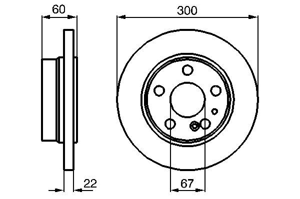 0986478566 Bosch disco do freio traseiro