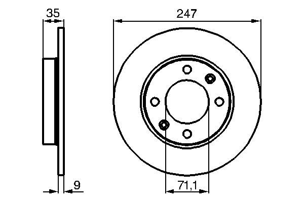 Disco do freio traseiro para Citroen Berlingo (M)