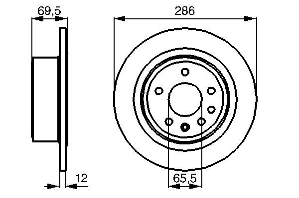 0986478609 Bosch disco do freio traseiro