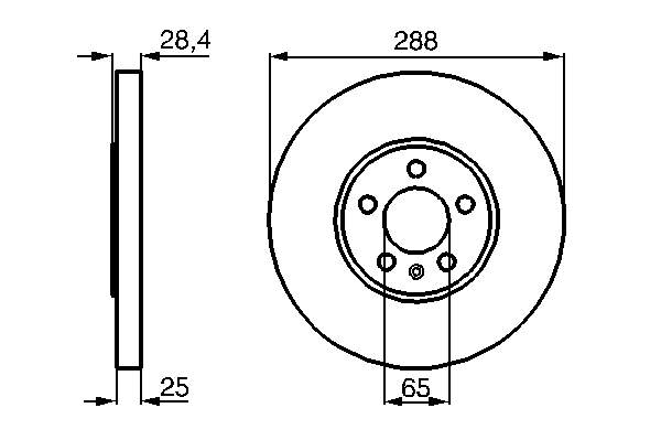 0986478619 Bosch disco do freio dianteiro