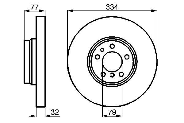 Передний тормозной диск Bosch 0986478623