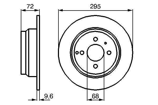 0986478640 Bosch disco do freio traseiro