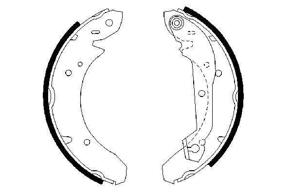 0986487048 Bosch sapatas do freio traseiras de tambor