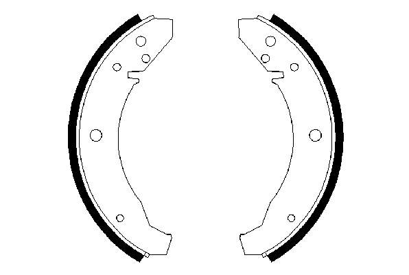 0 986 487 099 Bosch sapatas do freio traseiras de tambor