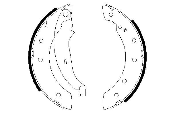 0986487266 Bosch sapatas do freio traseiras de tambor