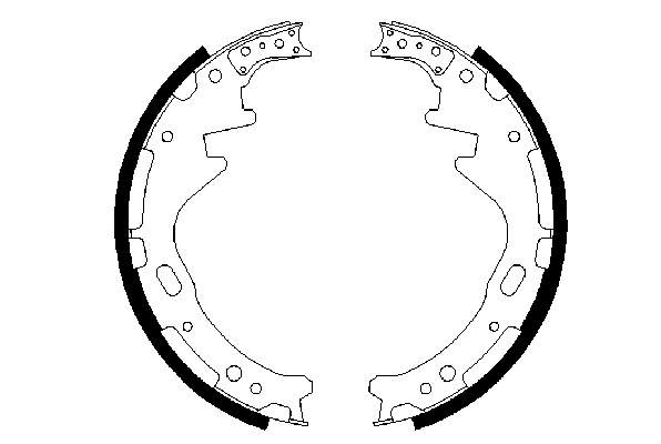 Sapatas do freio traseiras de tambor ADN14126 Blue Print