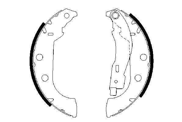 0986487567 Bosch sapatas do freio traseiras de tambor