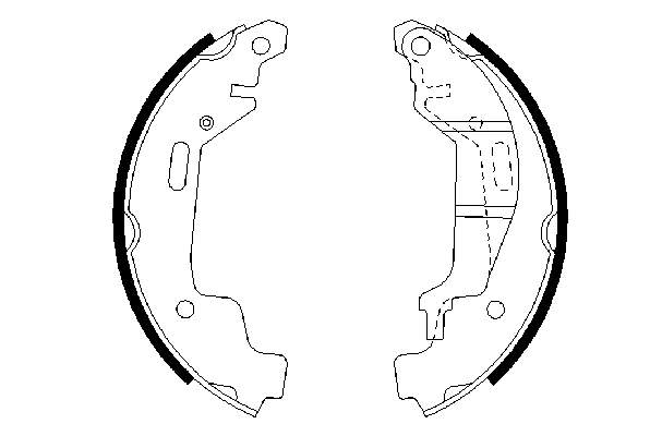 1605977 Opel sapatas do freio traseiras de tambor