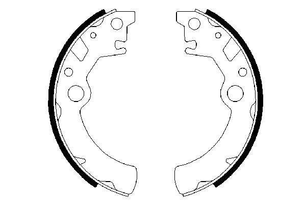 0986487593 Bosch sapatas do freio traseiras de tambor