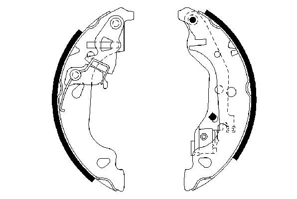 0071739596 Fiat/Alfa/Lancia sapatas do freio traseiras de tambor