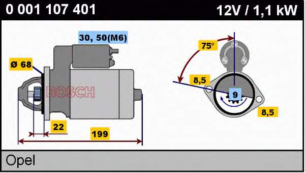 S114-907A Hitachi motor de arranco