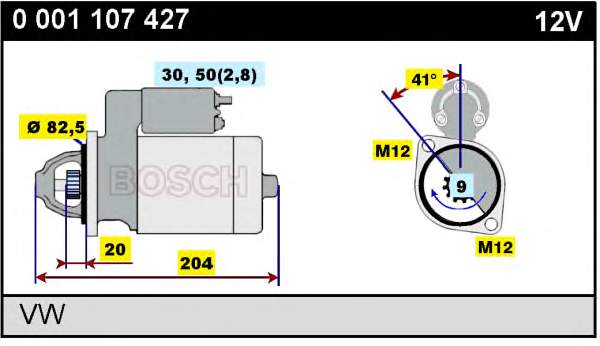 986021210 Bosch motor de arranco