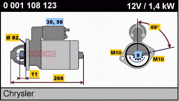 1108123 Bosch motor de arranco
