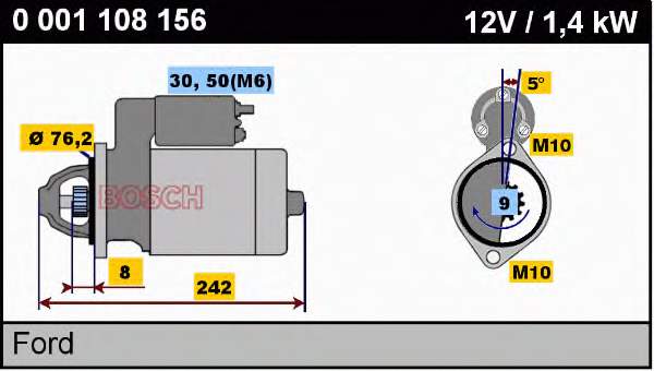 7012883 Ford motor de arranco