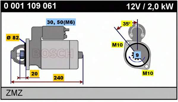 Газель 423708-10 China motor de arranco